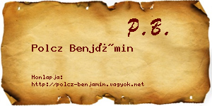 Polcz Benjámin névjegykártya